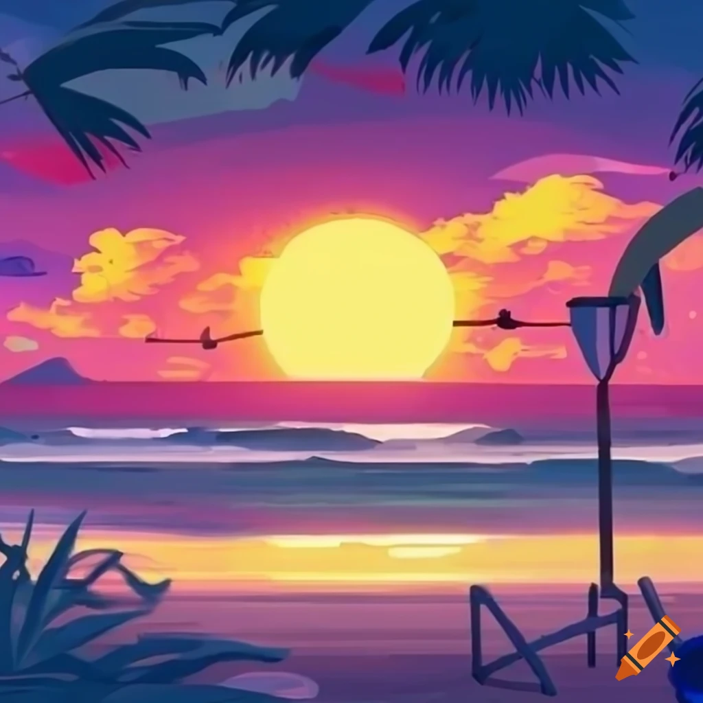 Happy beach lofi background
