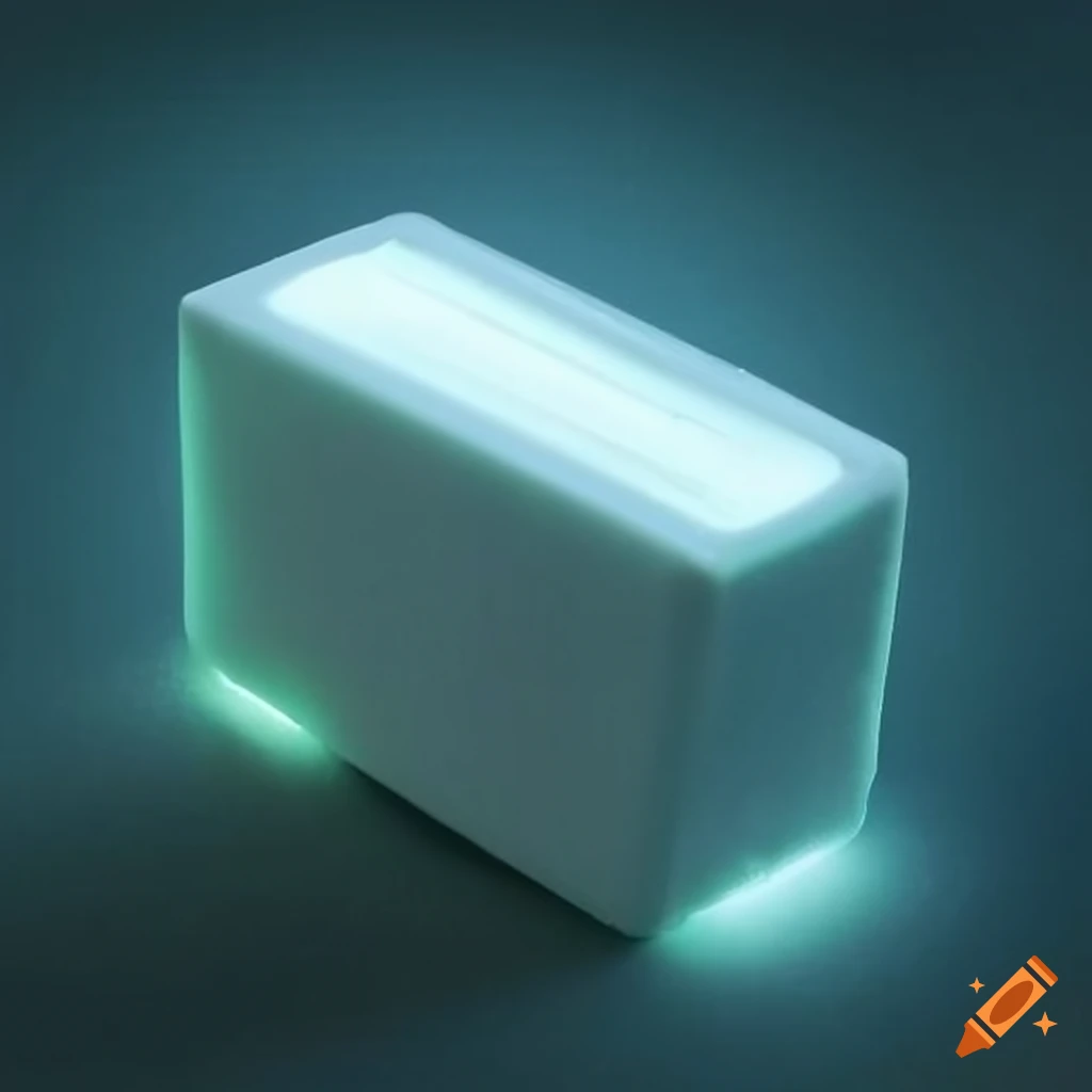 Sci-fi school eraser with glowing middle light