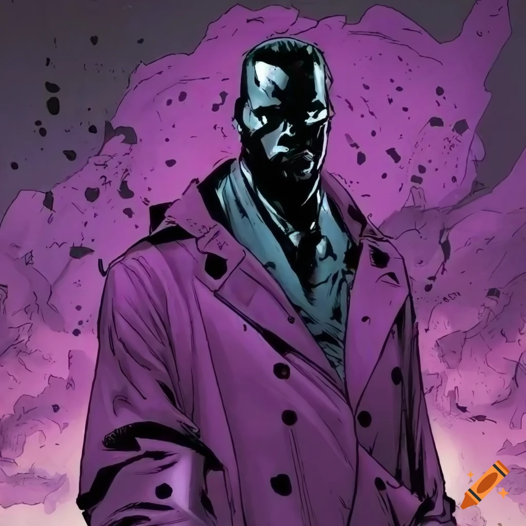 Comic book cover featuring 3 men in trenchcoats with purple aura titled Marshall, Carter and Dark
