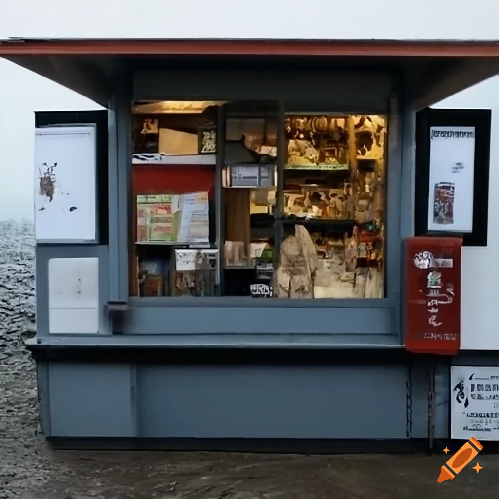 WHSmith kiosk in a liminal space on Rockall