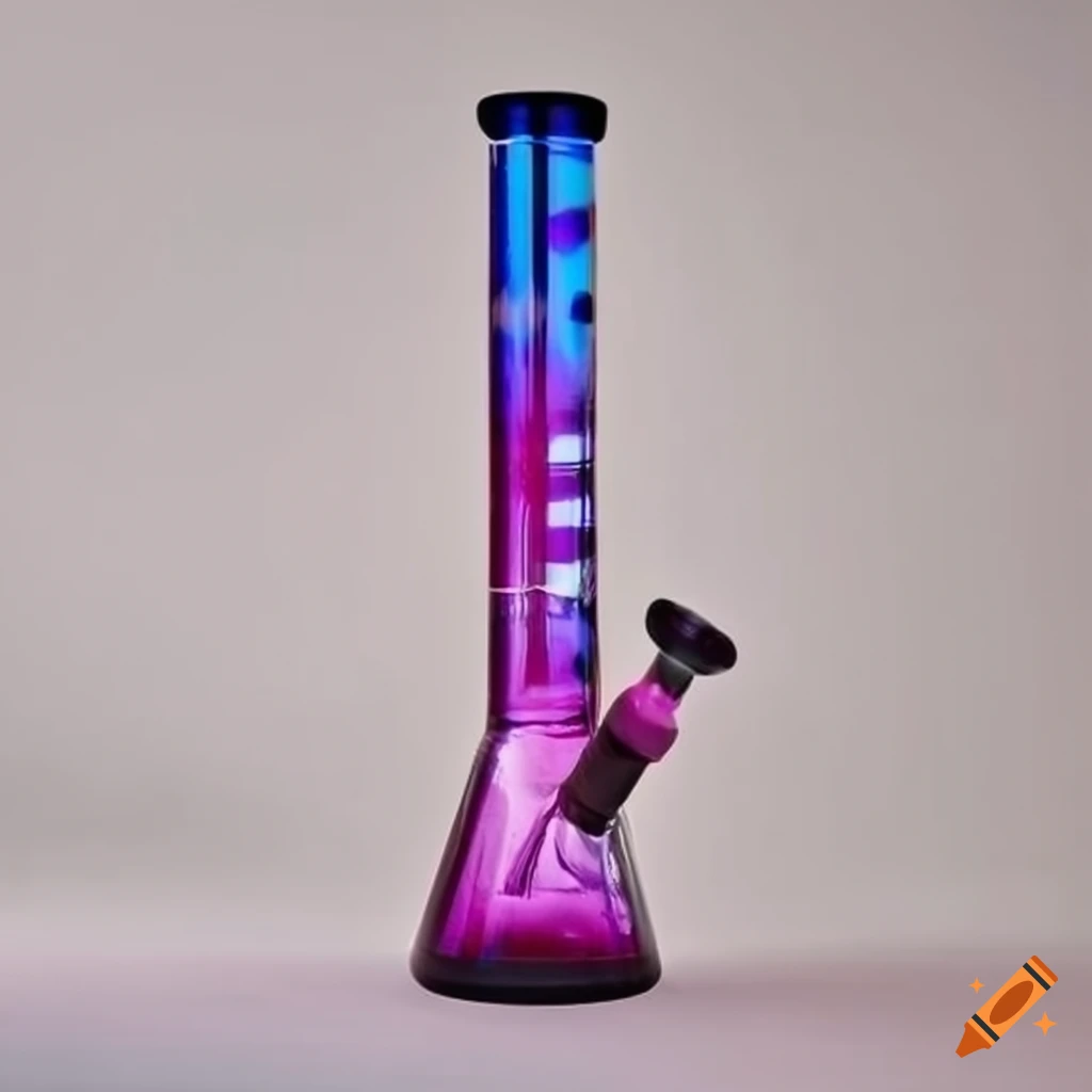 Sleek and modern bong with unique colorful design