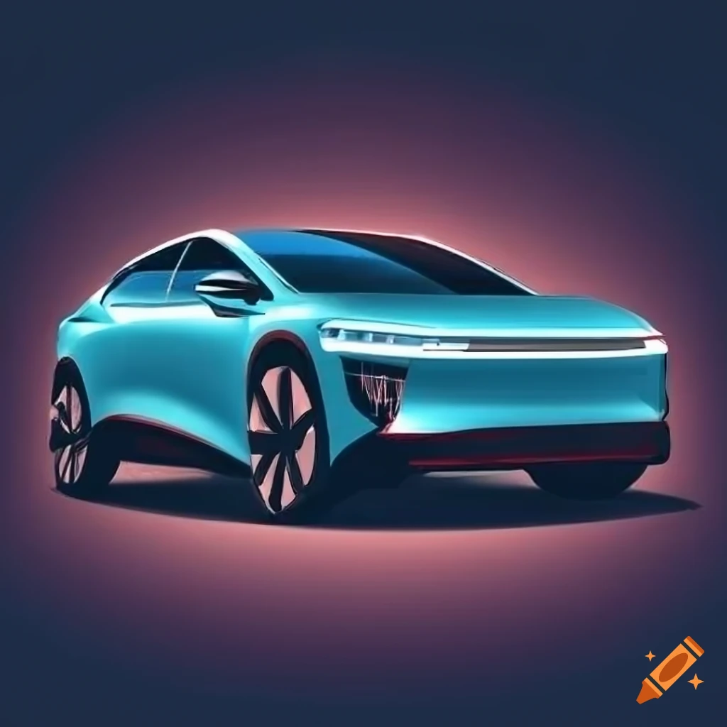 EV car design for Nimbus 2024 on the front page of a presentation