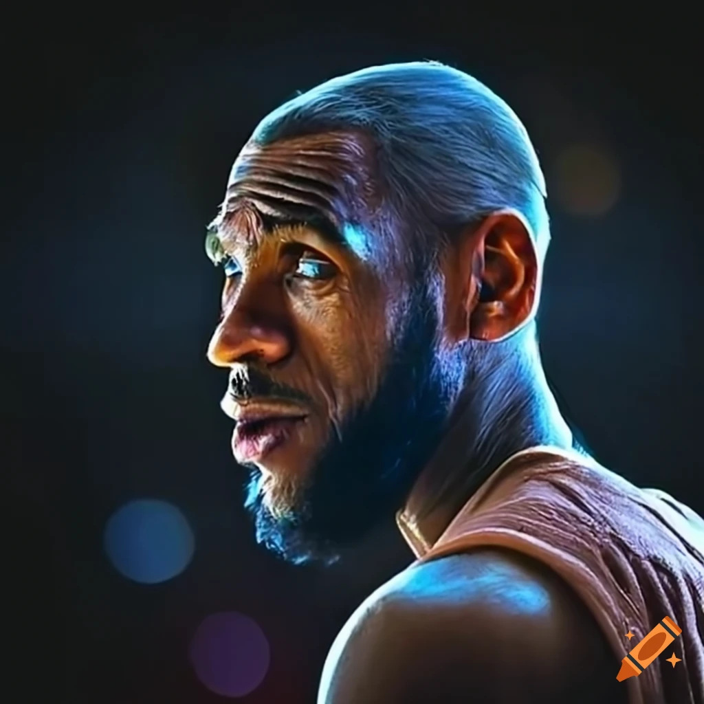 Ian McKellen portraying LeBron James