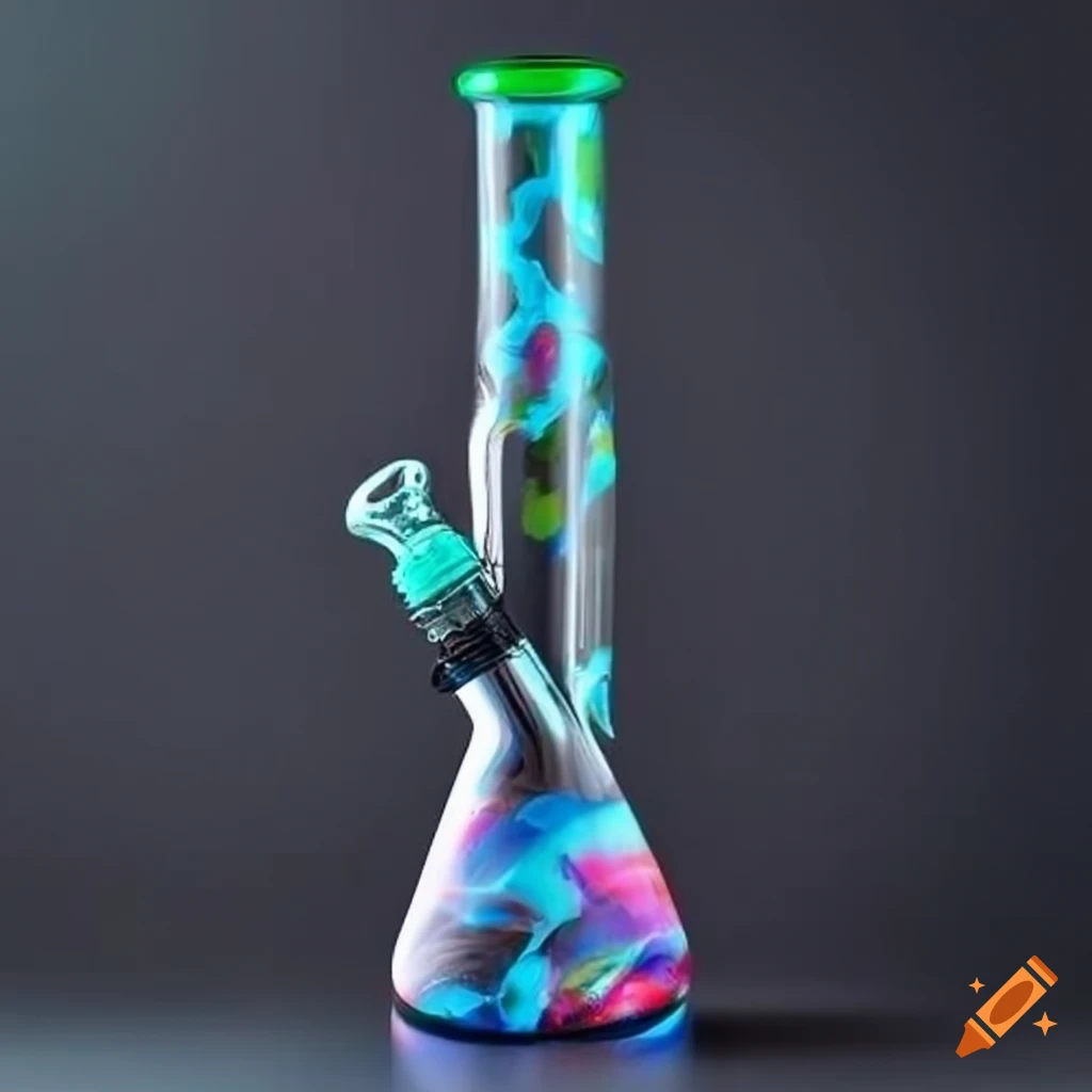 Colorful sleek and modern bong with unique design