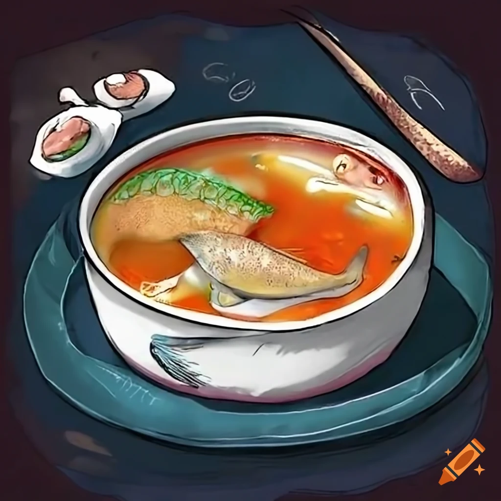Fish and shark fin soup