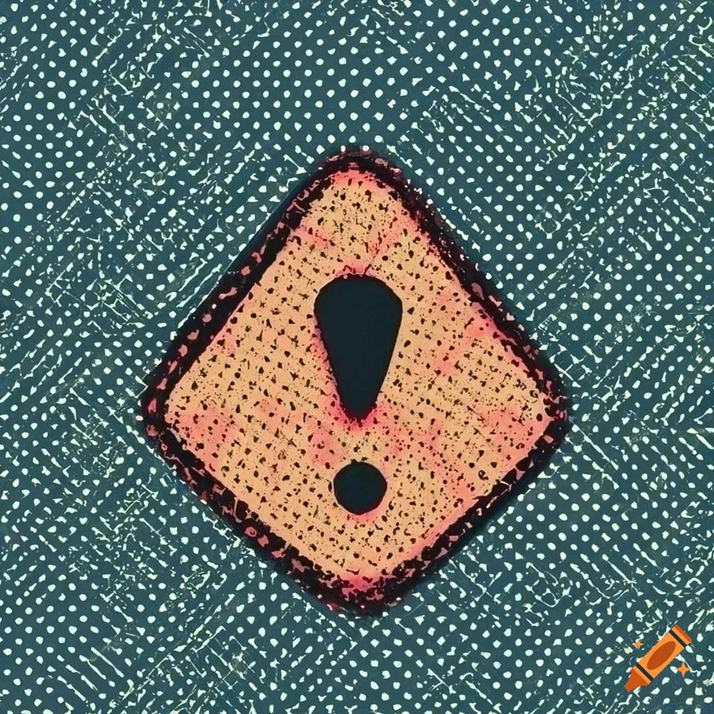 Warning icon in pop art style