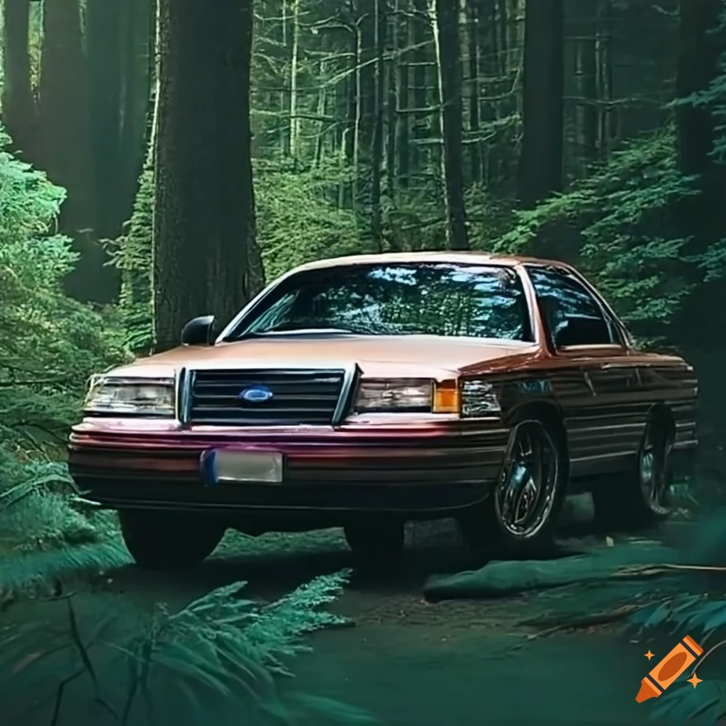 Ford Crown Victoria 1991 in the forest