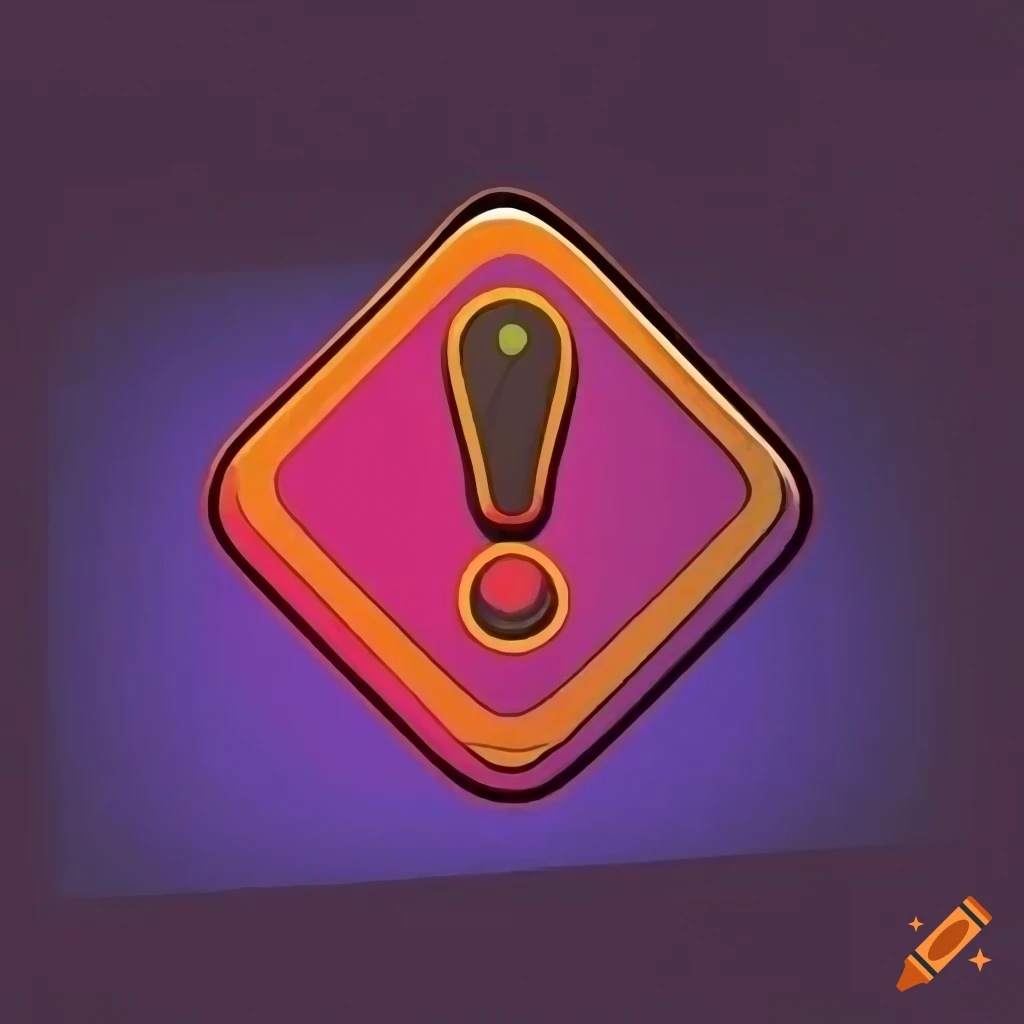 Warning icon pop art
