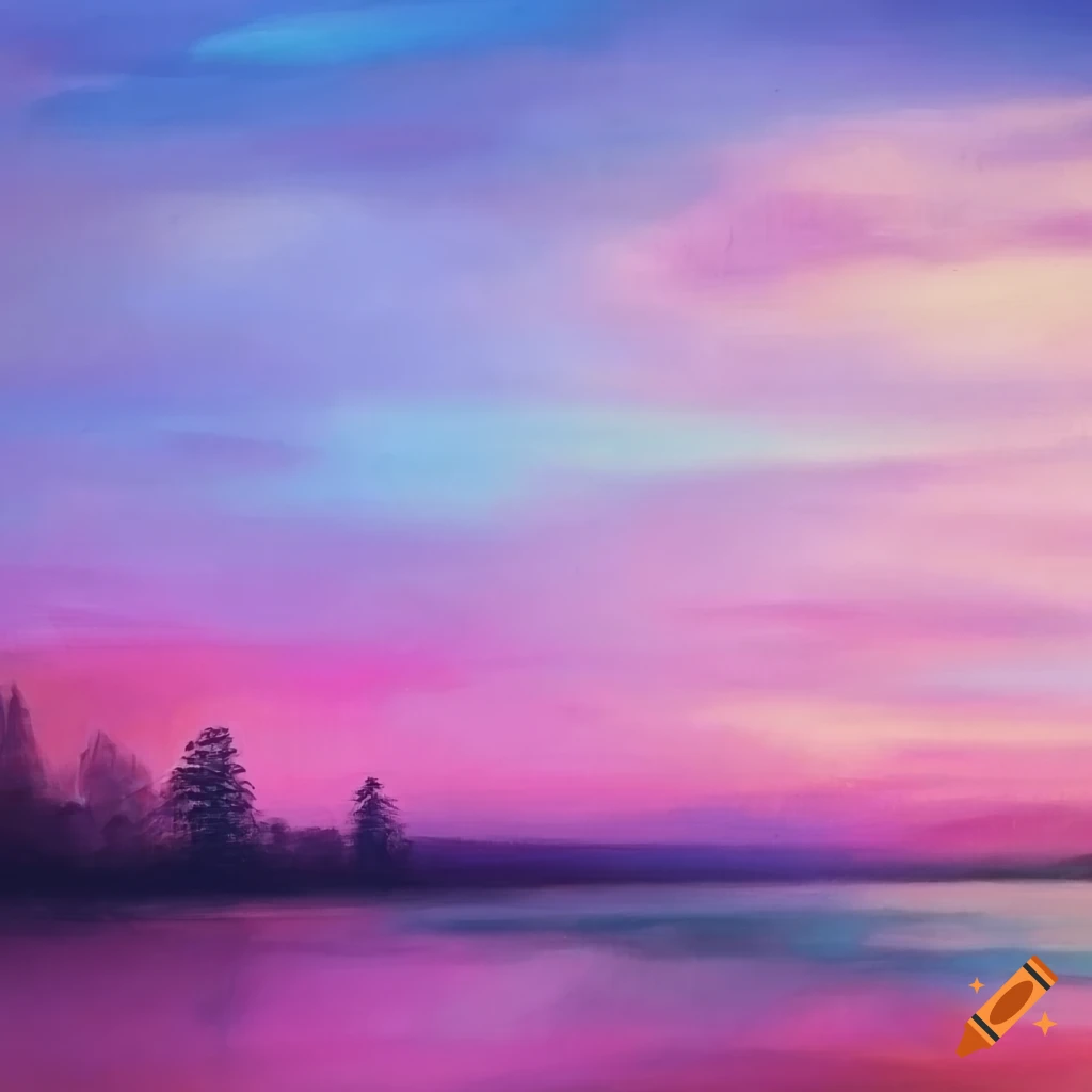 Realistic pastel landscape art