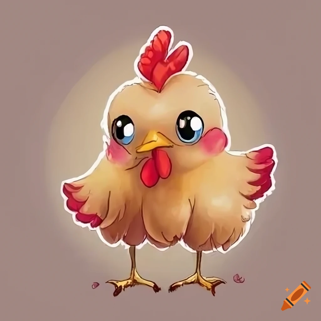 Cute chicken drawing