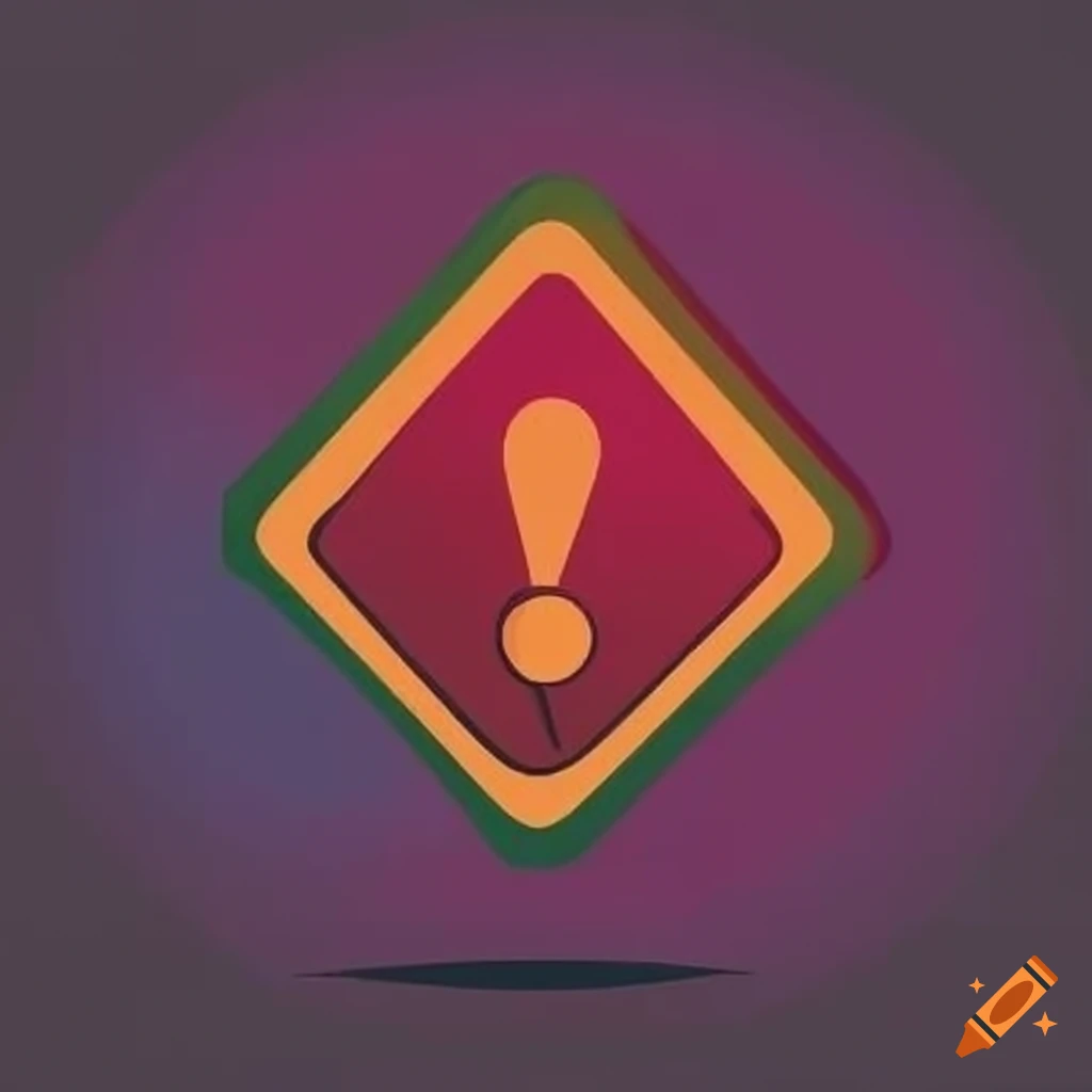 Pop art style warning icon