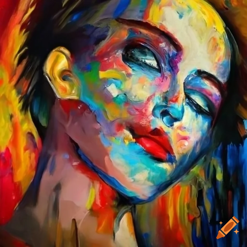 Abstract artwork depicting a stroke of genius