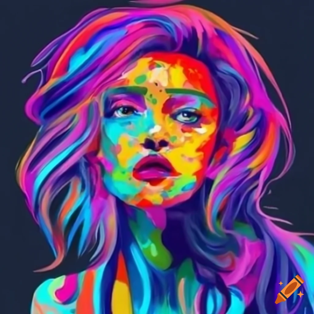 Abstract artwork depicting a stroke of genius