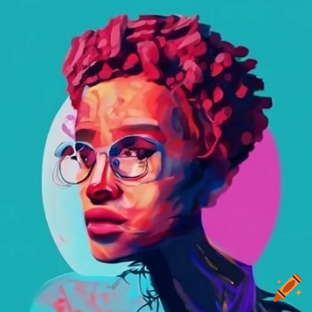 Abstract artwork depicting a stroke of genius