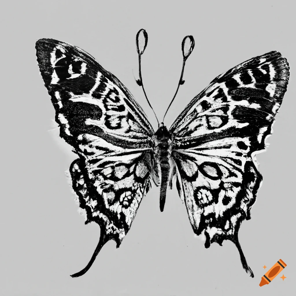 Butterfly emerging from its cocoon