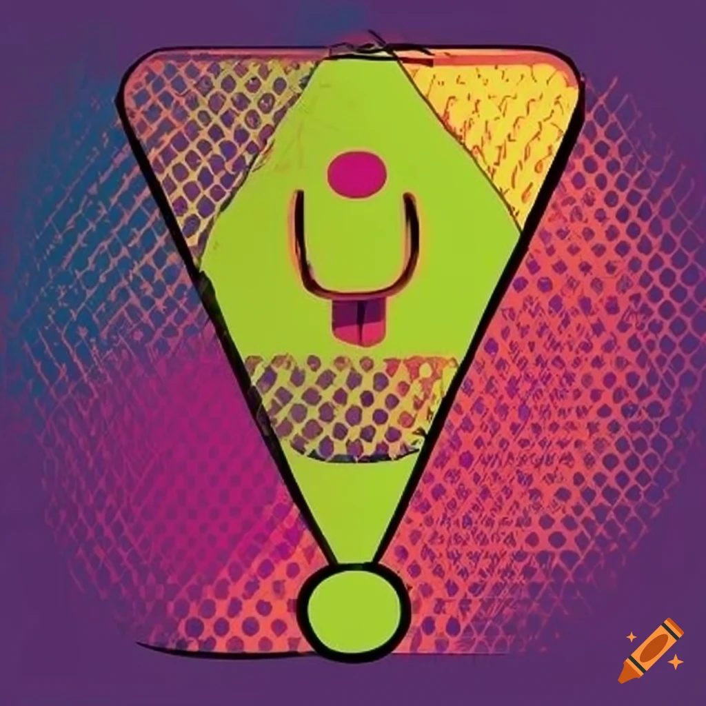 Pop art style warning icon