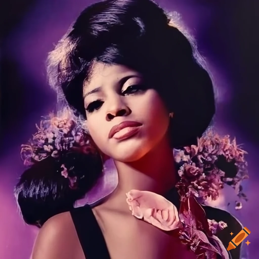 Estelle Bennett in a vintage v neck jumper surrounded by wild flowers at sunset