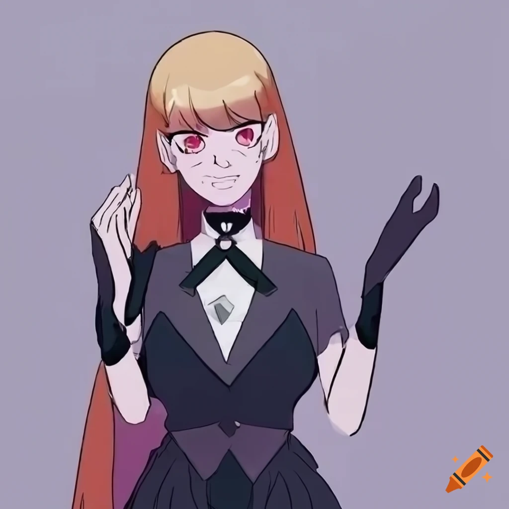Character mashup featuring goth marin kitagawa and troglodyte ruffian in a mysterious universe