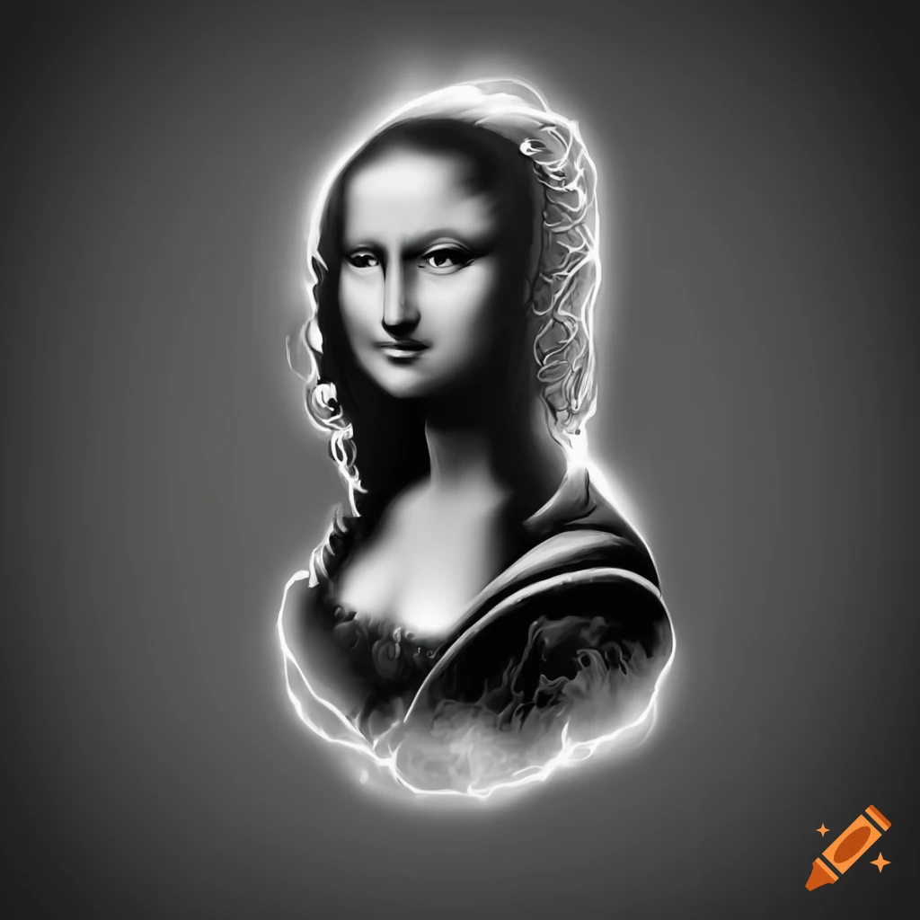 Monochromatic biomechanical version of Mona Lisa