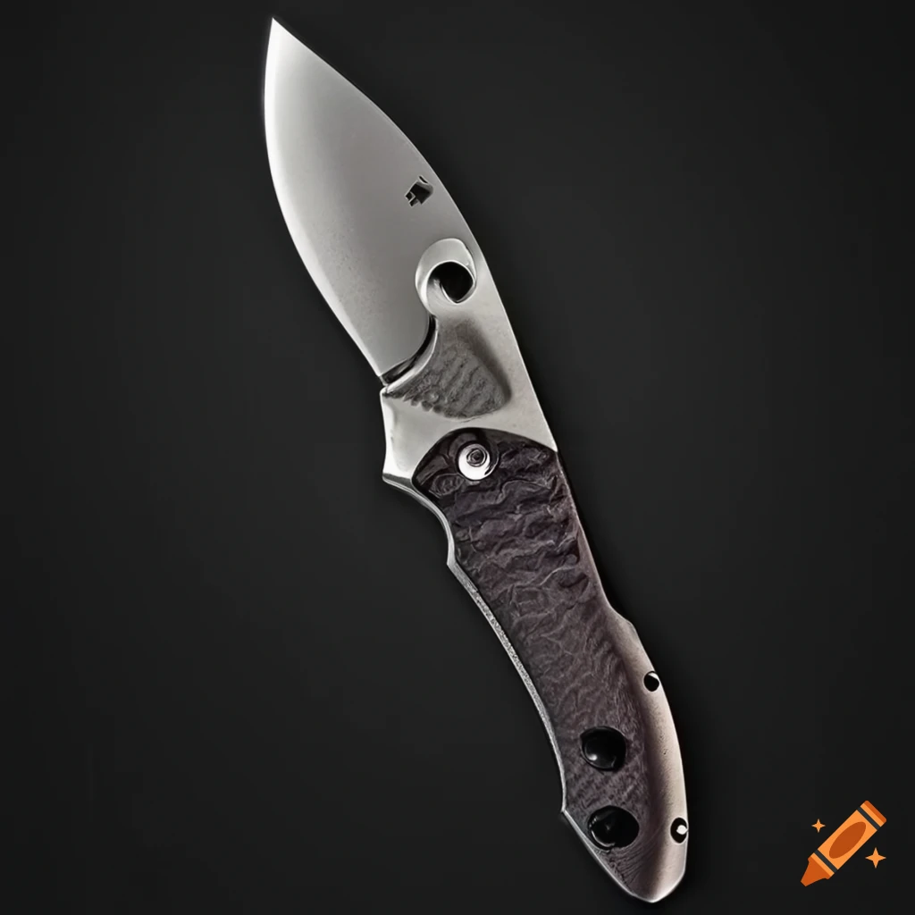 Spyderco jackknife on a futuristic Japanese-style steel table