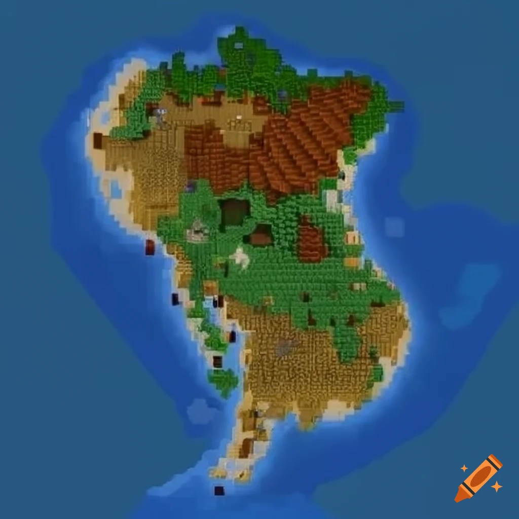Map of the country Minecraft