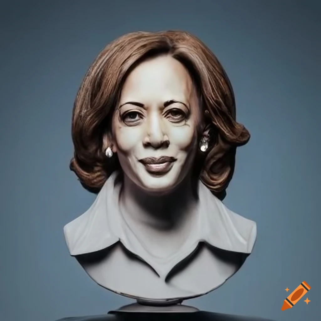Marble bust of Vice President Kamala Harris