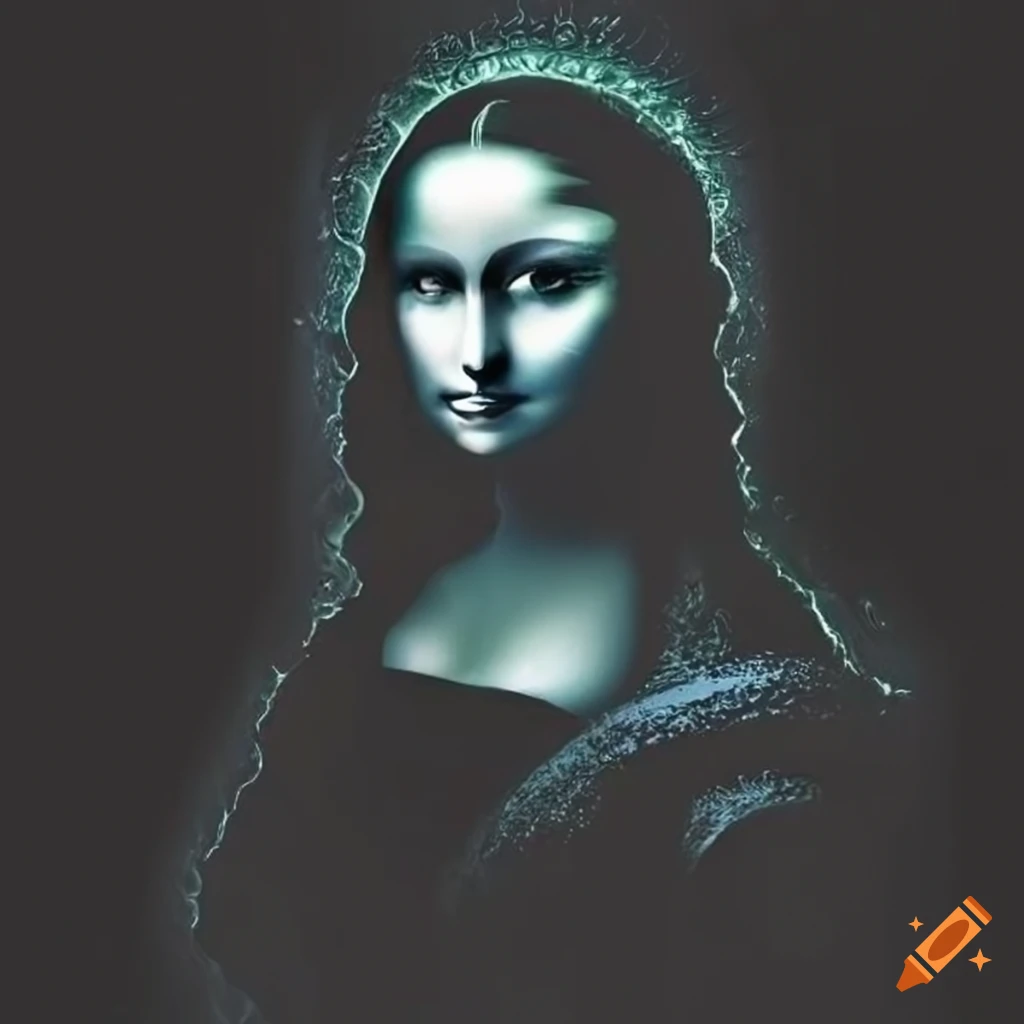 Monochromatic biomechanical version of Mona Lisa