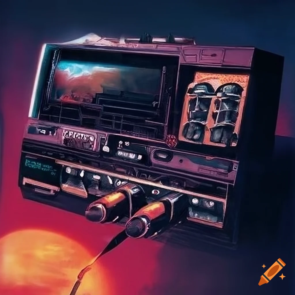 70's sci-fi car-radio interface artwork