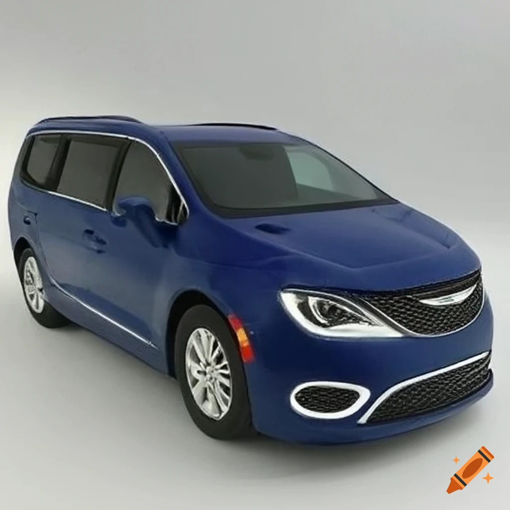 Dark blue plush toy of a 2017 Chrysler Pacifica Touring-L Plus