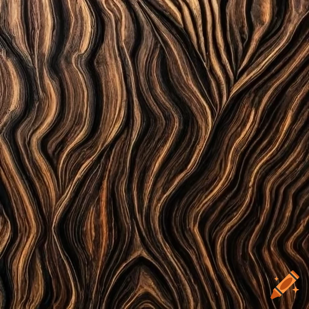 Detailed black walnut wall art with intricate patterns and natural ...