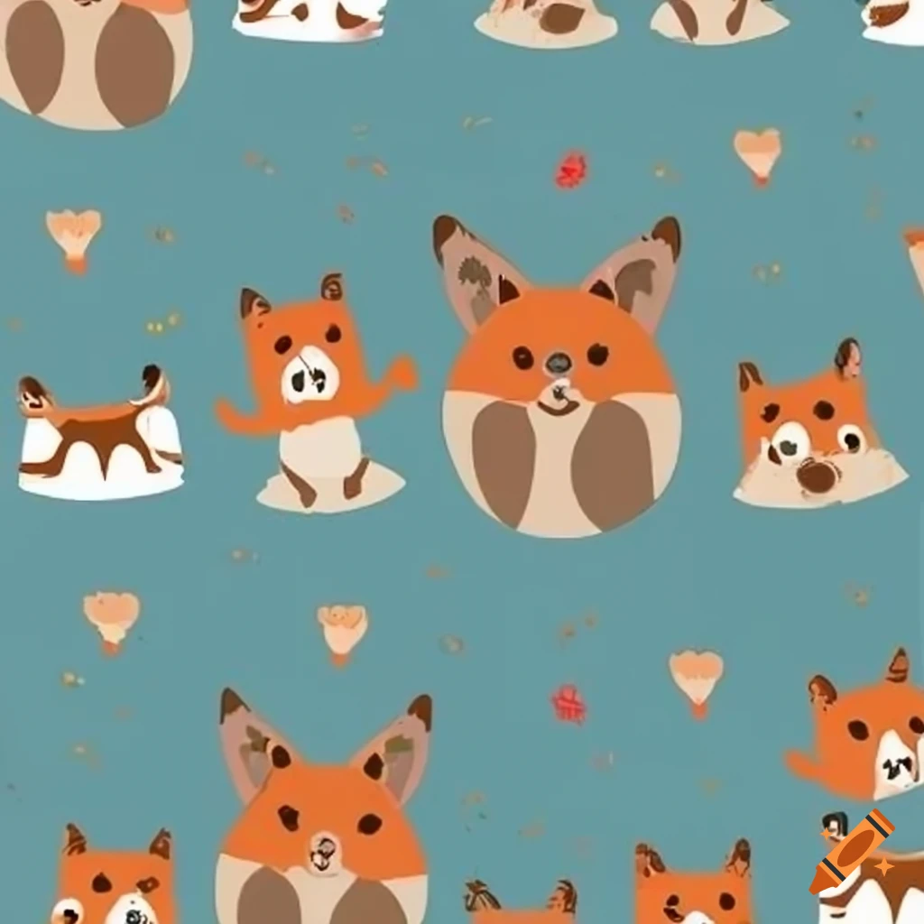Cheerful children's clothing pattern with little foxes