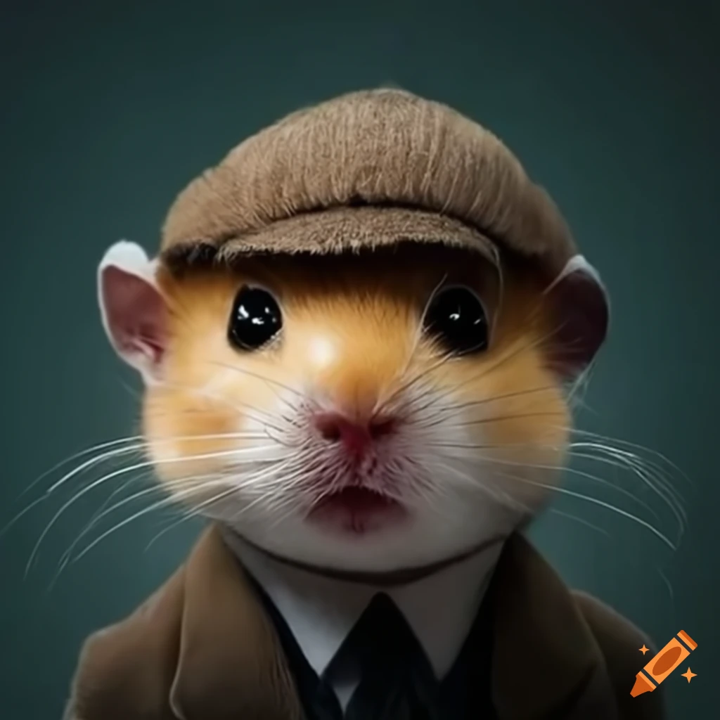 Hamster dressed like Thomas Shelby