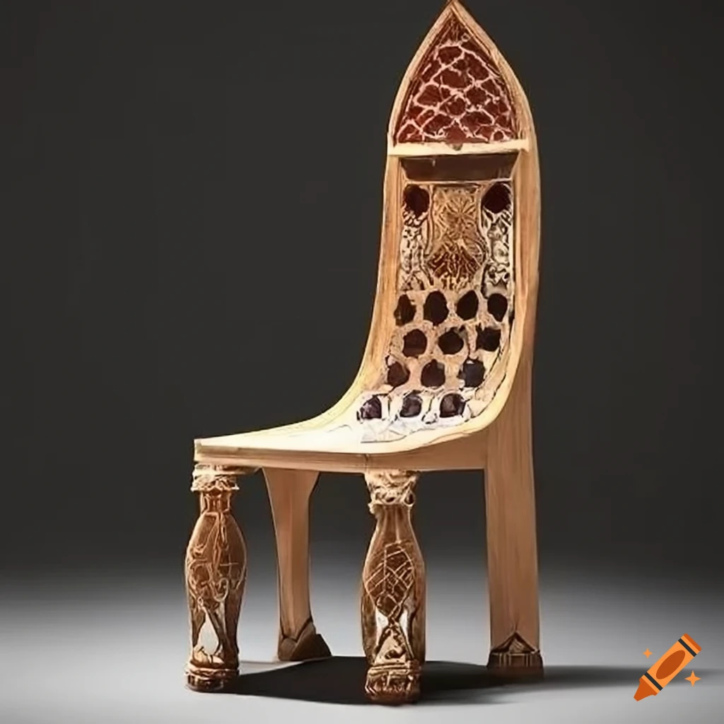 Chair design inspired by the Sassanid era of Iran