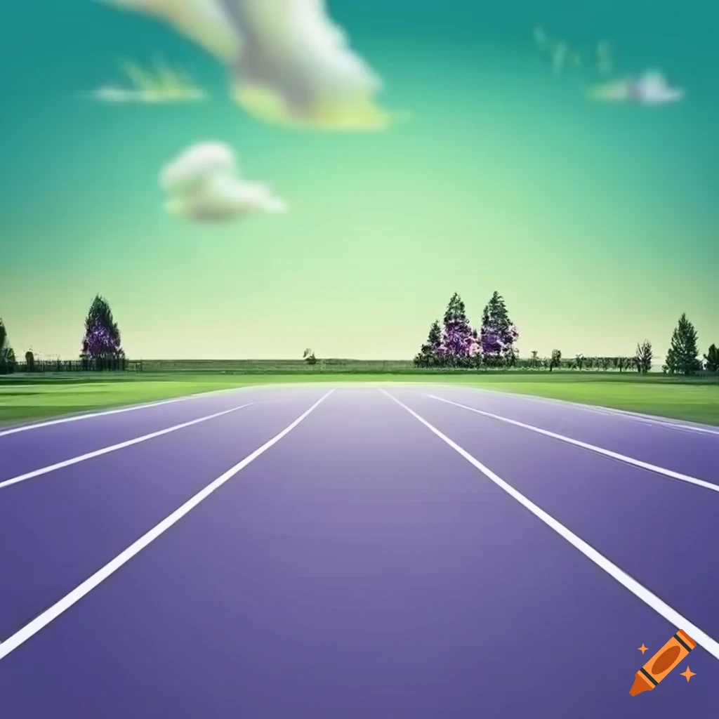 Fondo para tomarme foto en una pista de atletismo