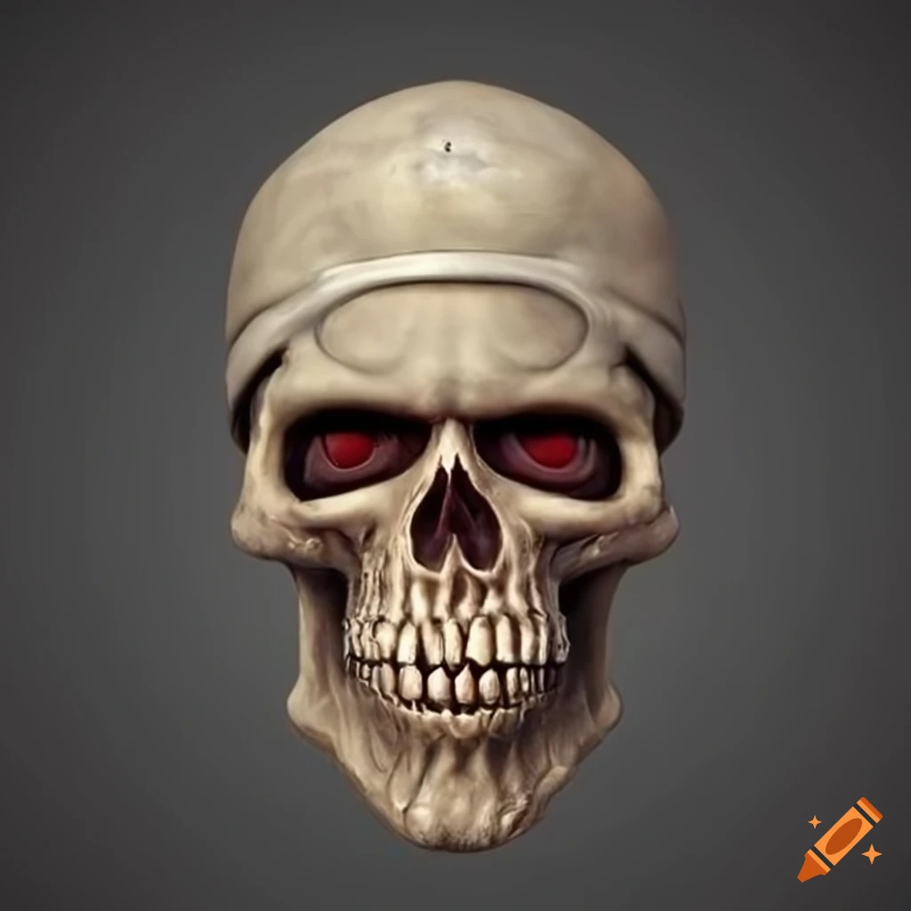 Skull firefighter illustration
