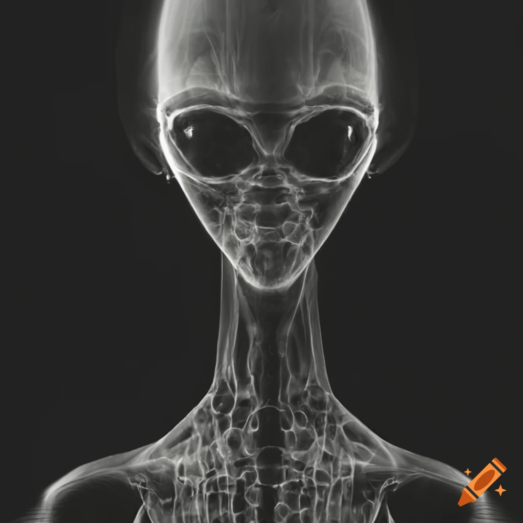 X-ray of an alien head