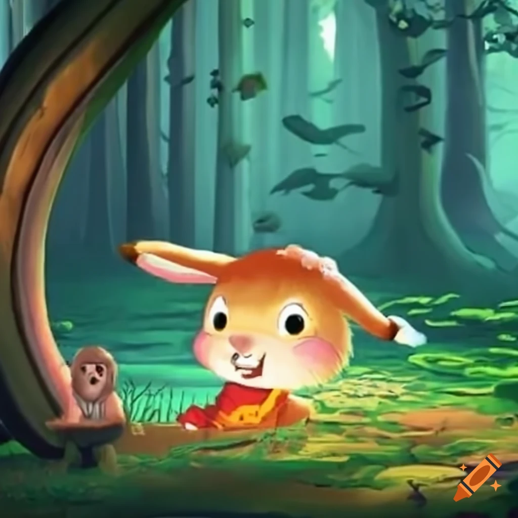 Les Aventures de Lulu le Lapin dans une forêt enchantée
