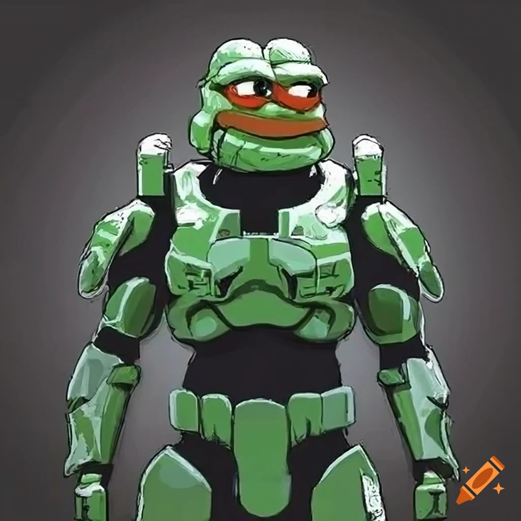 Spartan Pepe meme character