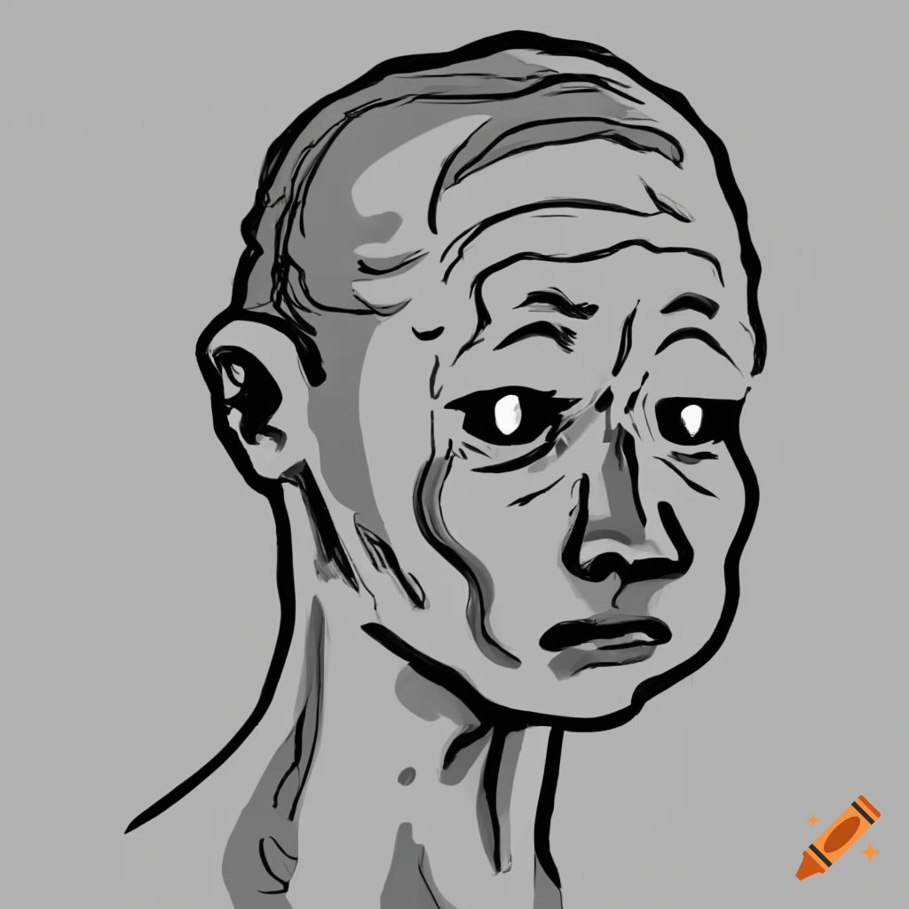 Wojak meme character on Craiyon