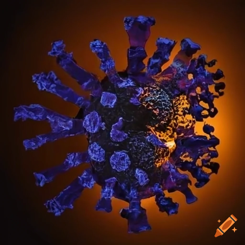 Brocken fragments of covid-19 virus