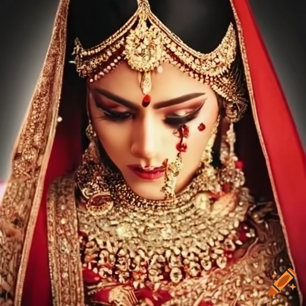 Indian bride in traditional attire