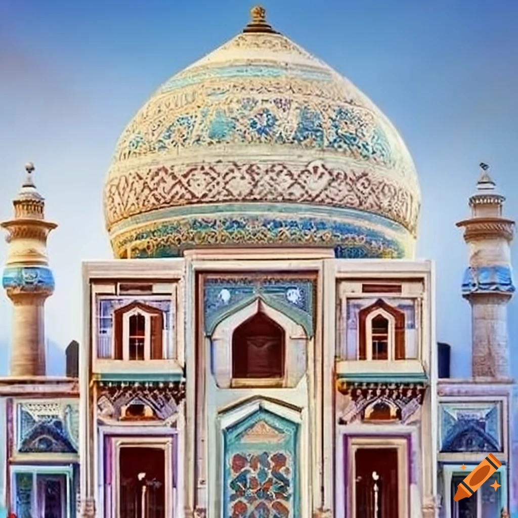 Exterior of a Mughal and Persian-inspired house in super white color