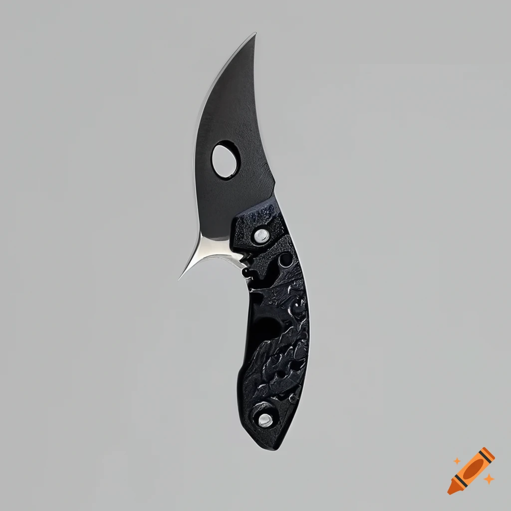 Spyderco jackknife on futuristic steel table with a Japanese style