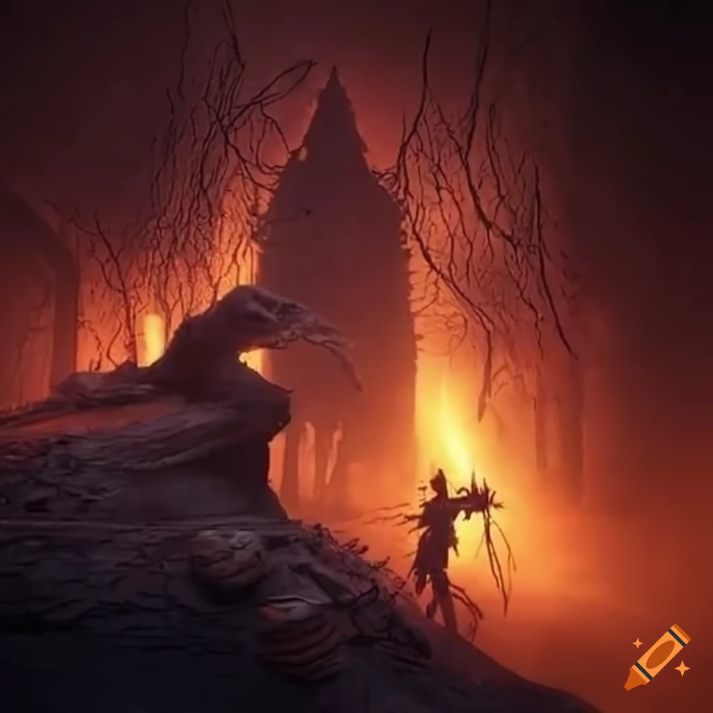 Cluthlus and Tiamat battle on a trembling battlefield