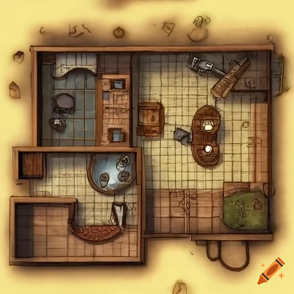 D&D tavern map