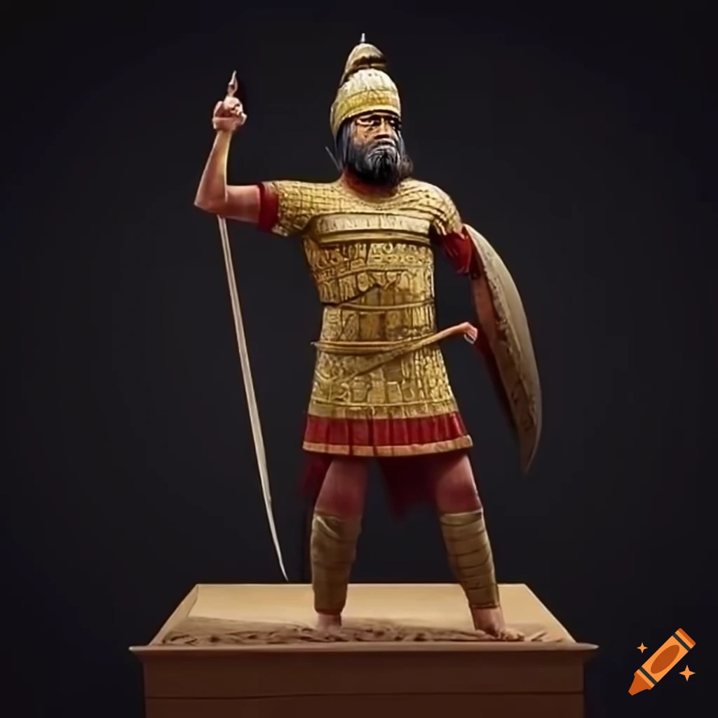 Achaemenid Persian fighter in full armor during the battle of Marathon