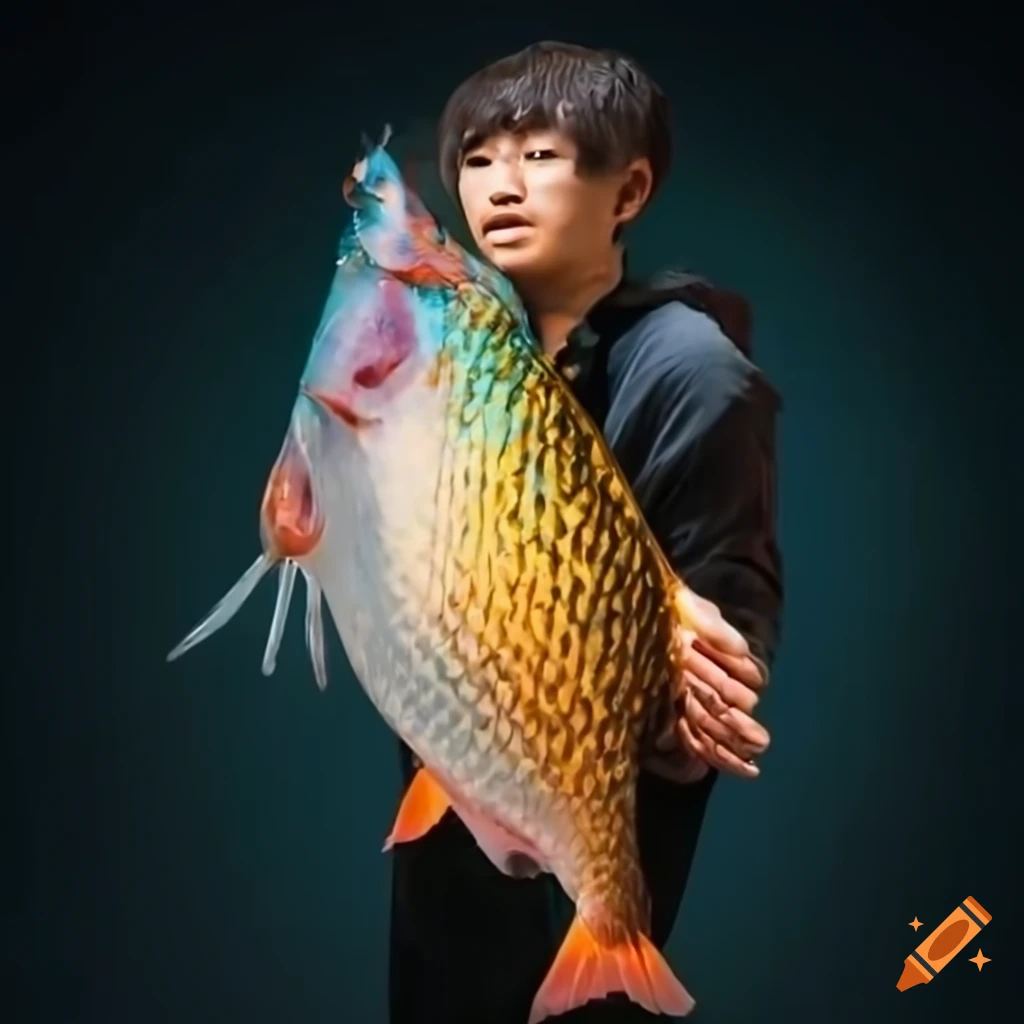 Asian man holding a big fish