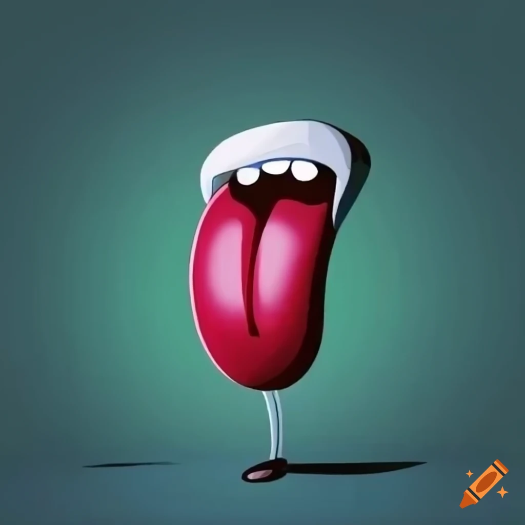 Cartoon tongue sticking out