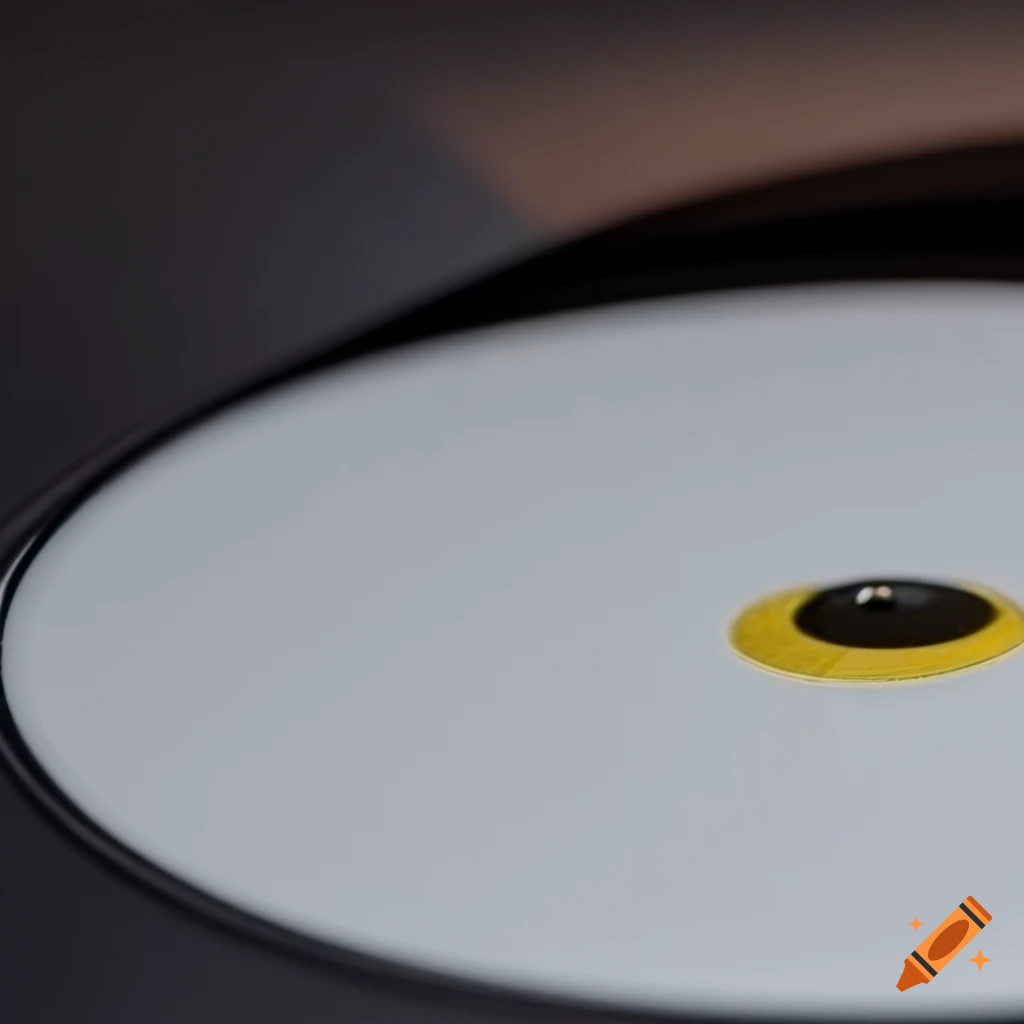Close up of a white vinyl record