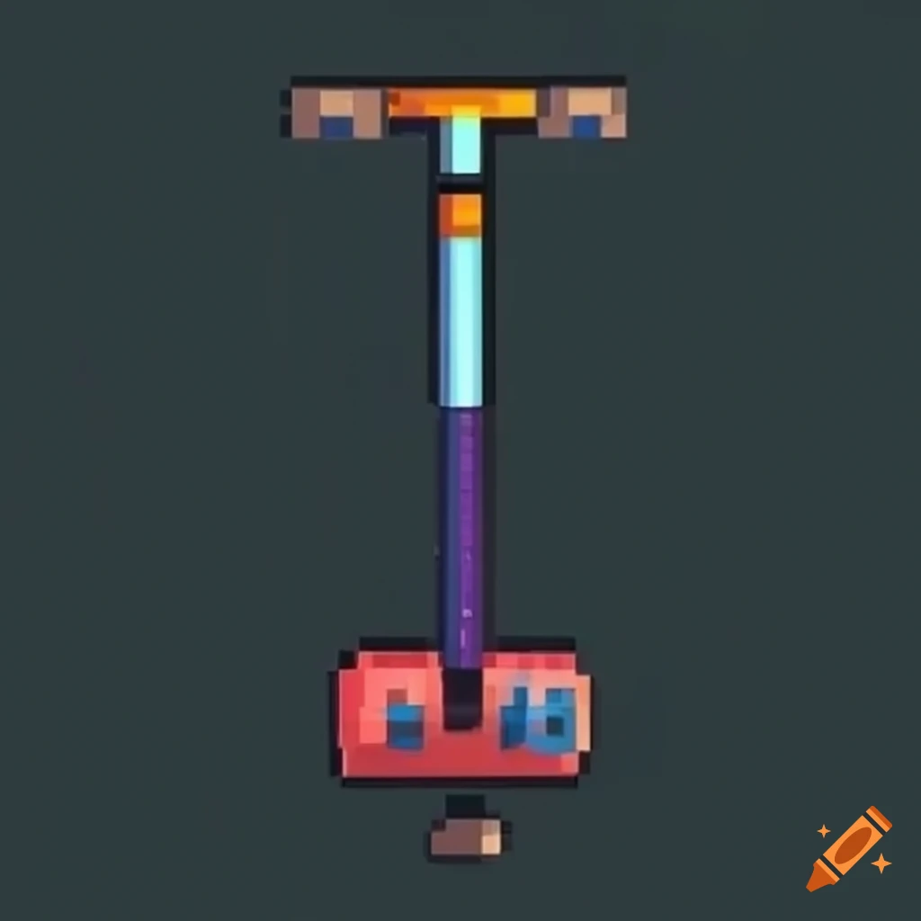 8-bit style pogo stick in a video game